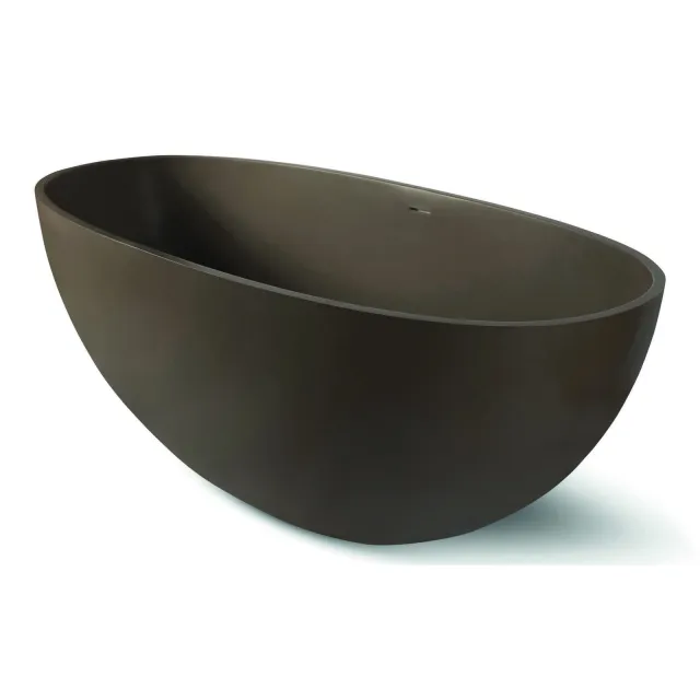 Luca Sanitair Vrijstaand Bad Luca Sanitair Vasca Solid Surface 180x80x60 cm incl. Afvoerset Castagno Bruin