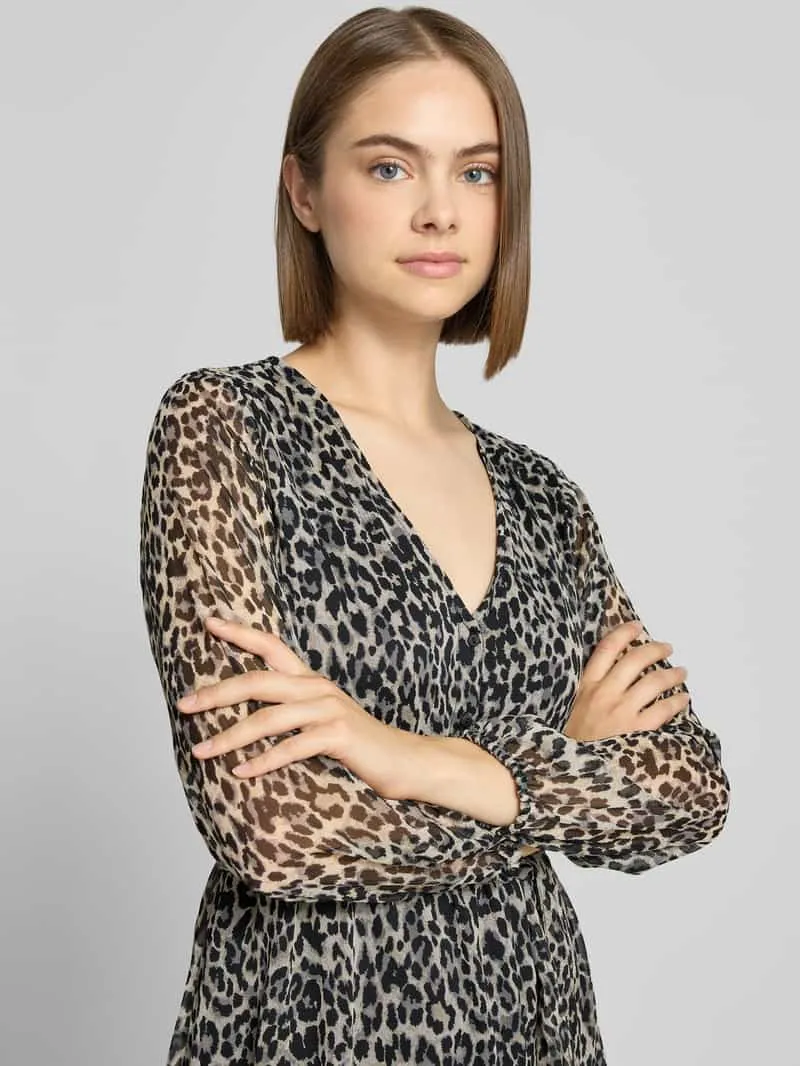 Only Cera blousejurk met luipaardprint zwart, foto 4