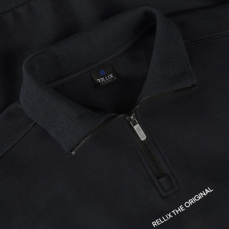 Rellix rechtvallende sweater met backprint - marineblauw, foto 6