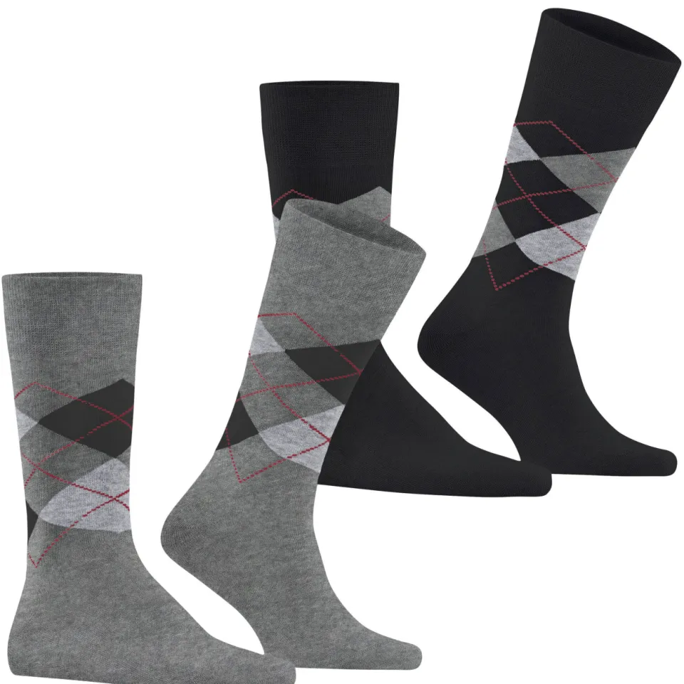 Burlington Everyday Argyle sokken grijs/zwart, foto 4