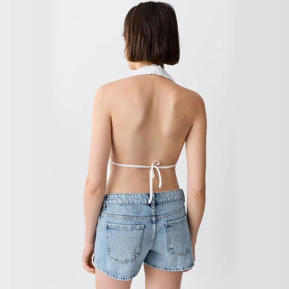Mango Teen jeansshort lichtblauw light blue denim, foto 4