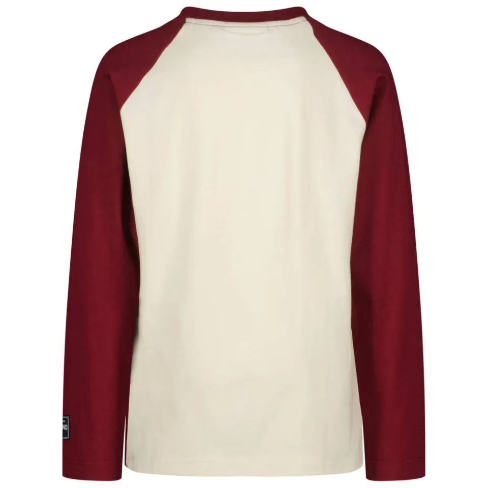 Vingino Hilden longsleeve ecru met donkerrood, foto 4