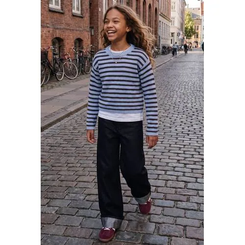 JJXX GIRL JXTOKYO wide leg jeans met glitters - zwart, foto 4