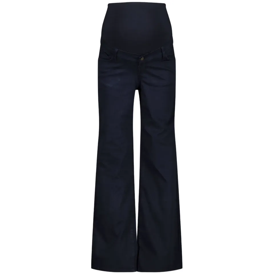 LOVE2WAIT wide leg zwangerschapsbroek donkerblauw, foto 2