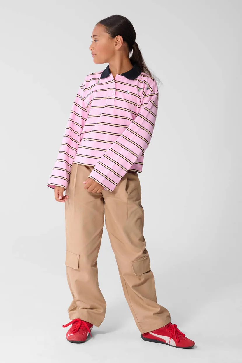 Shoeby gestreepte polo - roze, foto 6