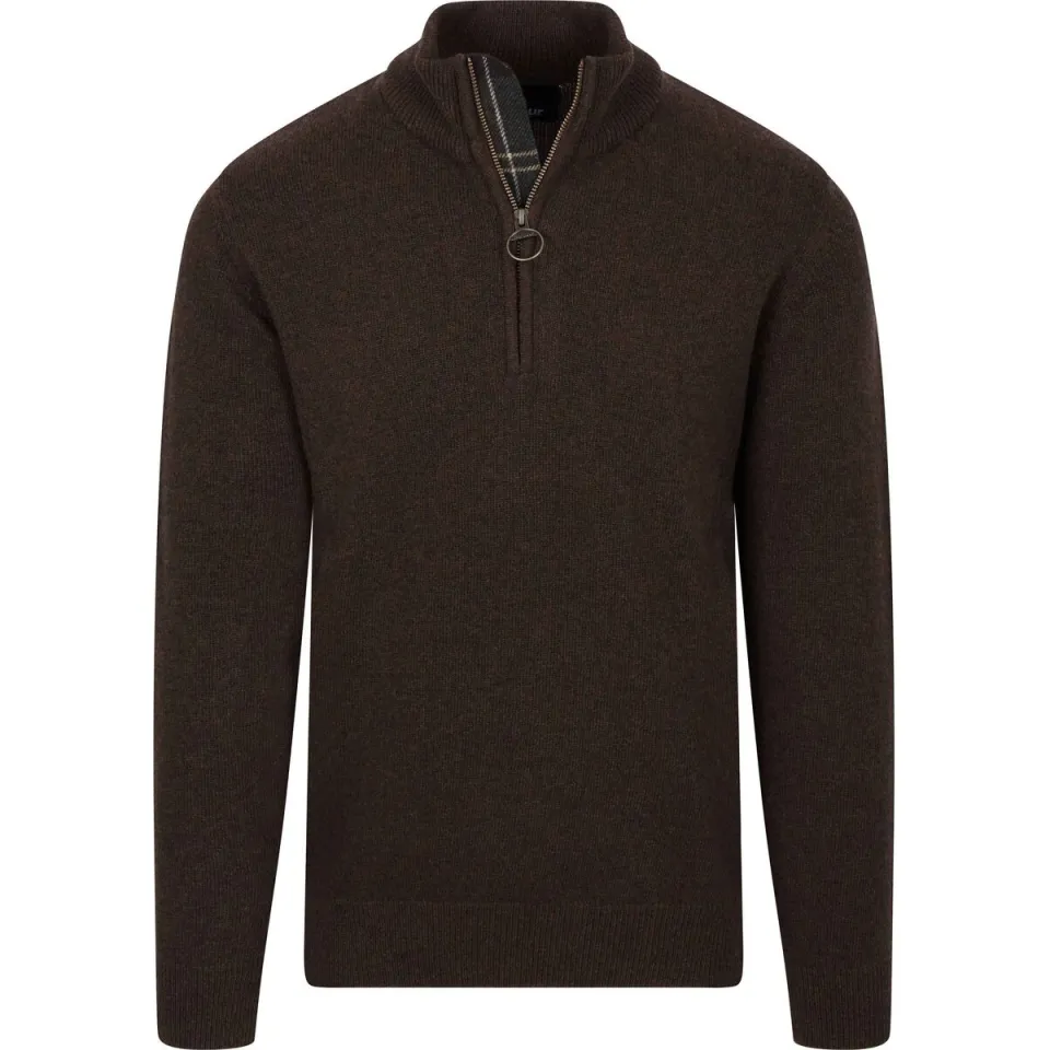 Barbour Heren Truien & Vesten Holden Half Zip Knitted Jumper Knitwear - Bruin, foto 2