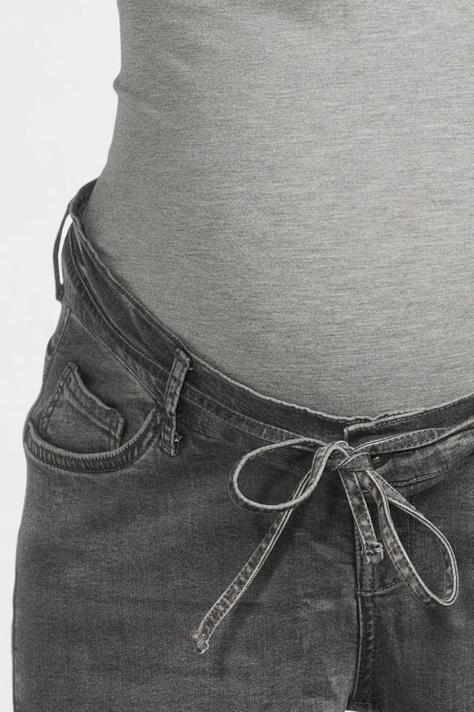 LOVE2WAIT regular waist tapered zwangerschapsjeans grey denim, foto 7