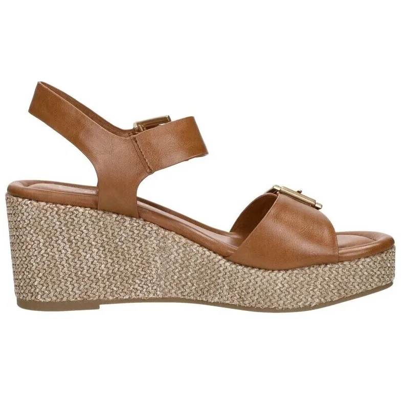 Marco Tozzi sandalen hak cognac