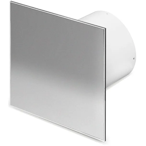Boss & Wessing Badkamer Ventilator Pro Design Standaard 100mm 75 m3 Vlak RVS