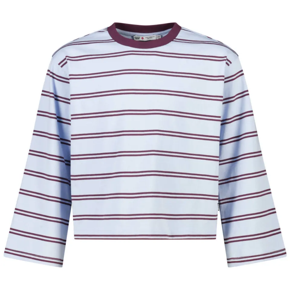 America Today Lexi Jr gestreepte longsleeve lichtblauw lichtblauw/donkerblauw, foto 2