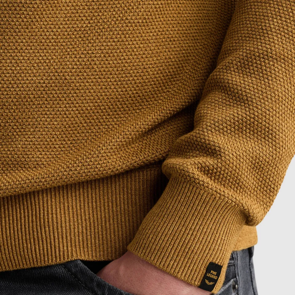 PME Legend regular fit gebreide trui - goudbruin, foto 7
