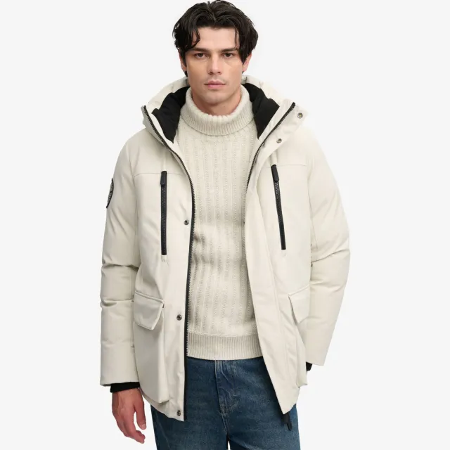 Superdry winterparka - ecru Climbing Chalk