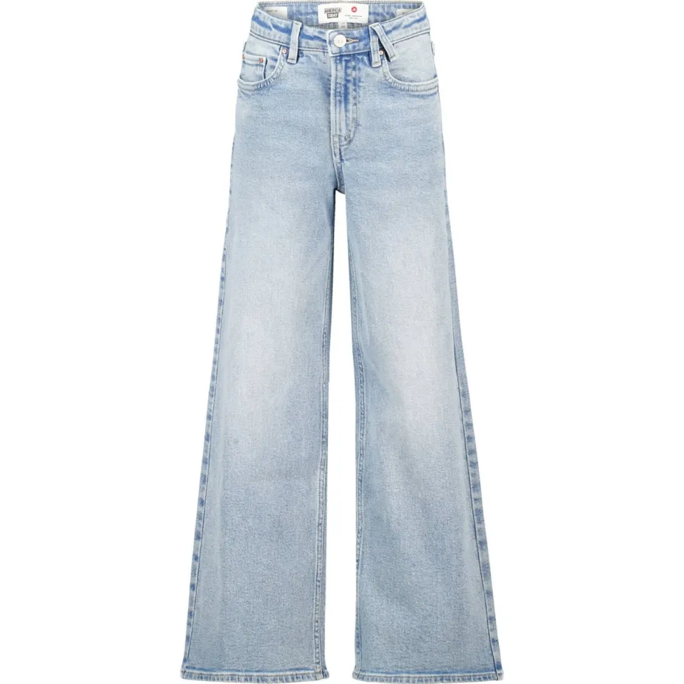 America Today wide leg jeans light blue denim, foto 2