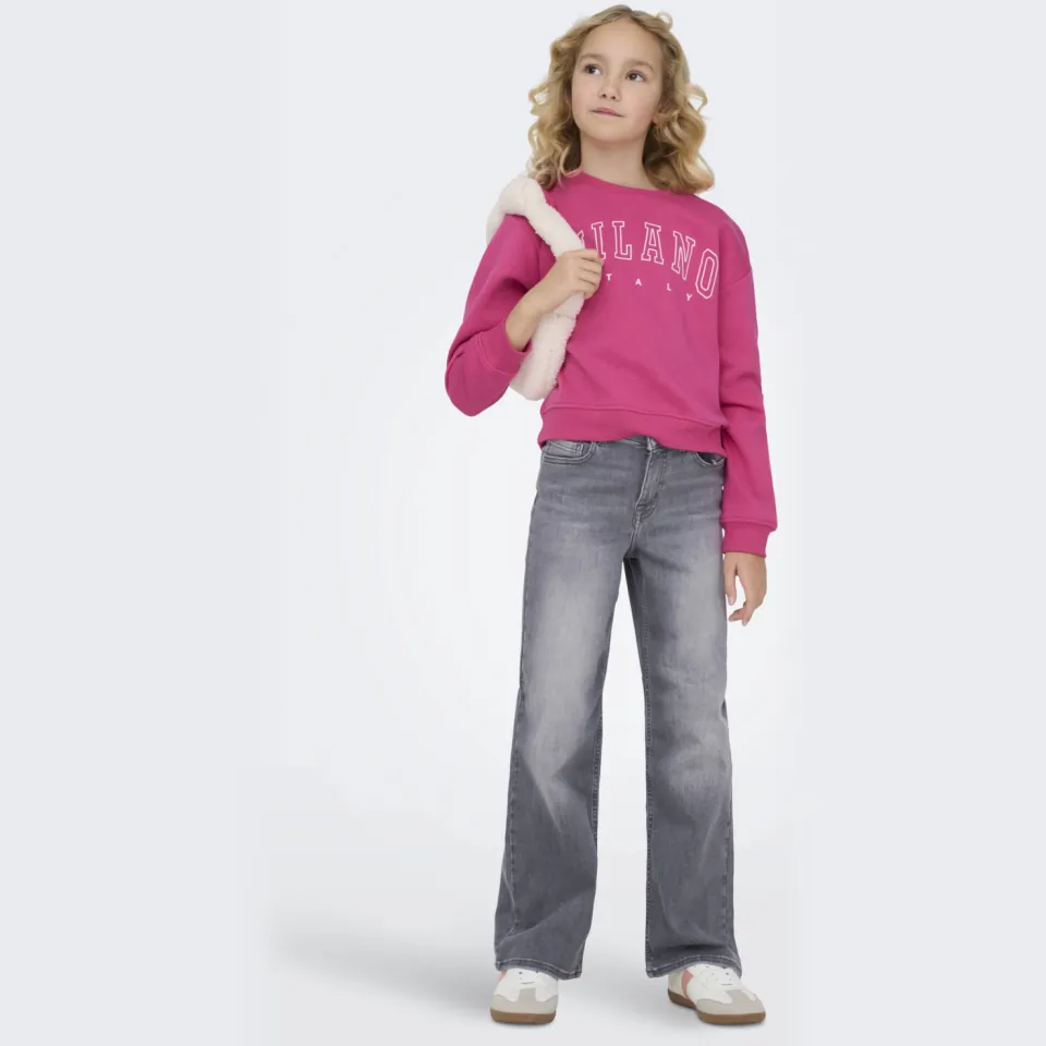 KIDS ONLY GIRL wide leg jeans grey denim, foto 3