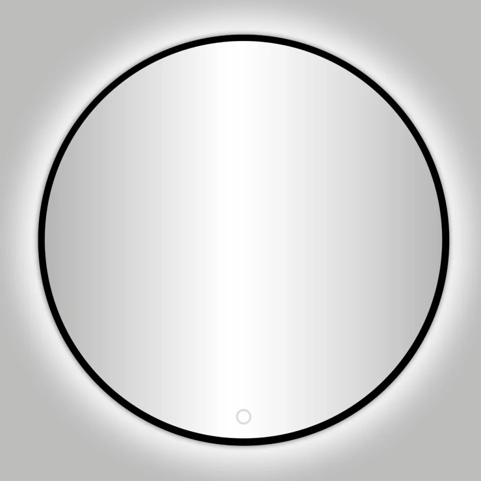 Badkamerspiegel Best Design Venetie Nero LED Verlichting 120x120 cm Rond Mat Zwart, foto 2