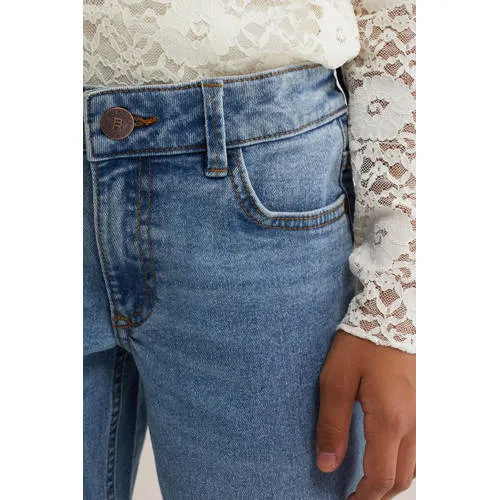 WE Fashion wide leg jeans - middelblauw medium blue denim, foto 4