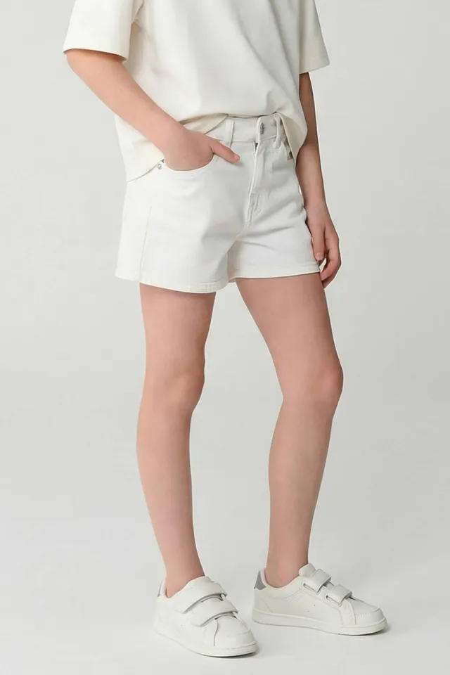 Cars denim regular jeansshort wit, foto 4