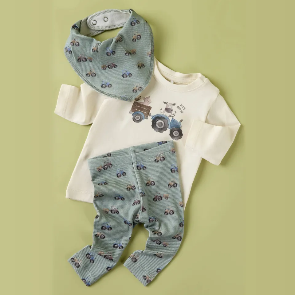 NAME IT BABY gebreide broek groen, foto 3