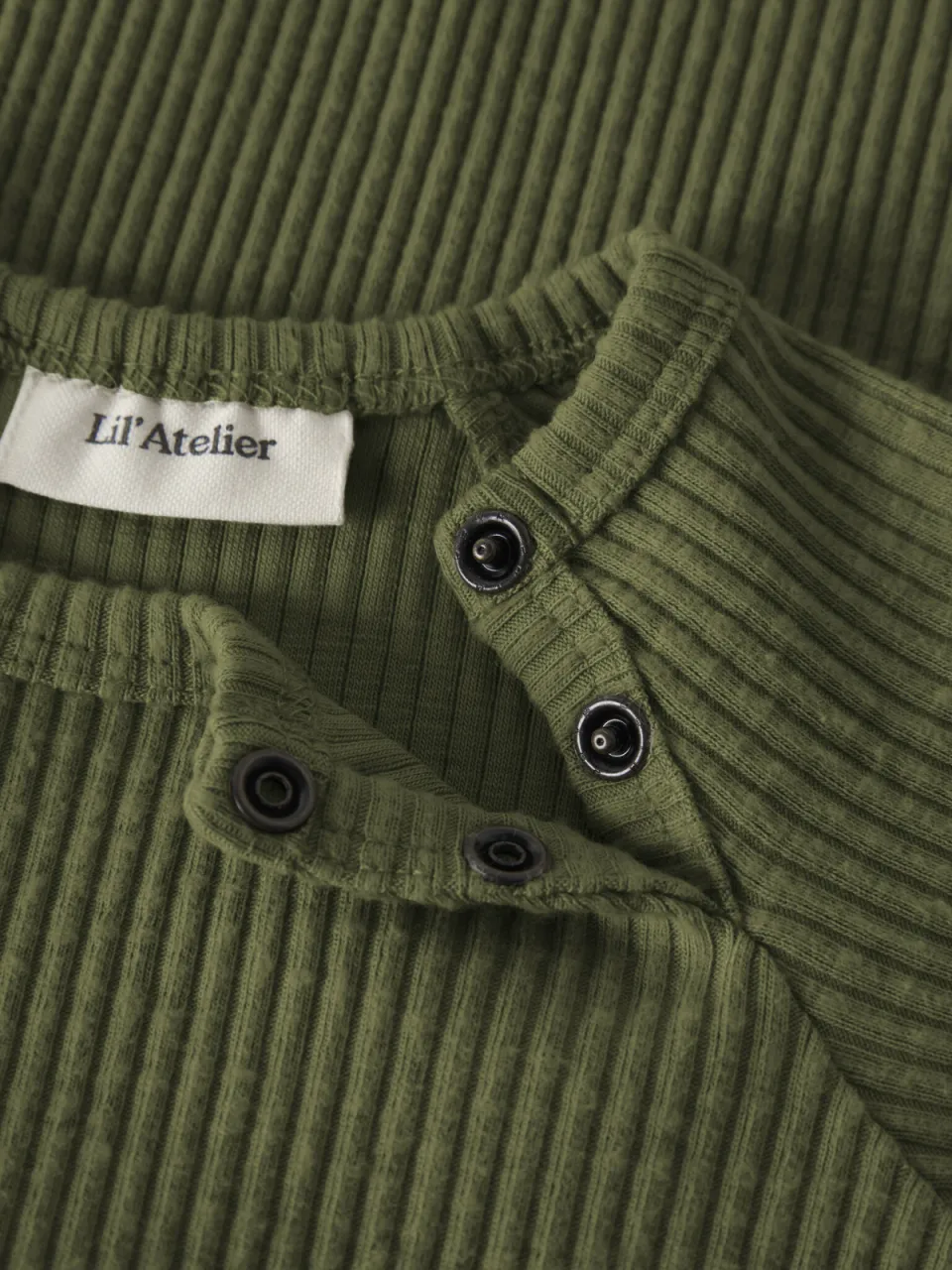 Lil' Atelier BABY gebreide romper - groen Jongens Stretchkatoen Ronde hals, foto 3