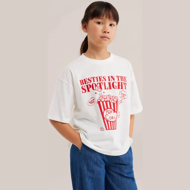 WE Fashion t-shirt met print wit rood, foto 4
