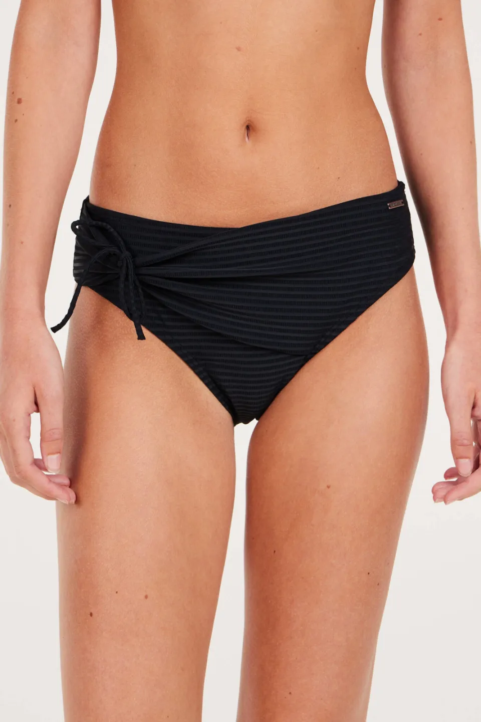 Protest high waist bikinibroekje MIXWRAP met ribstructuur zwart, foto 5