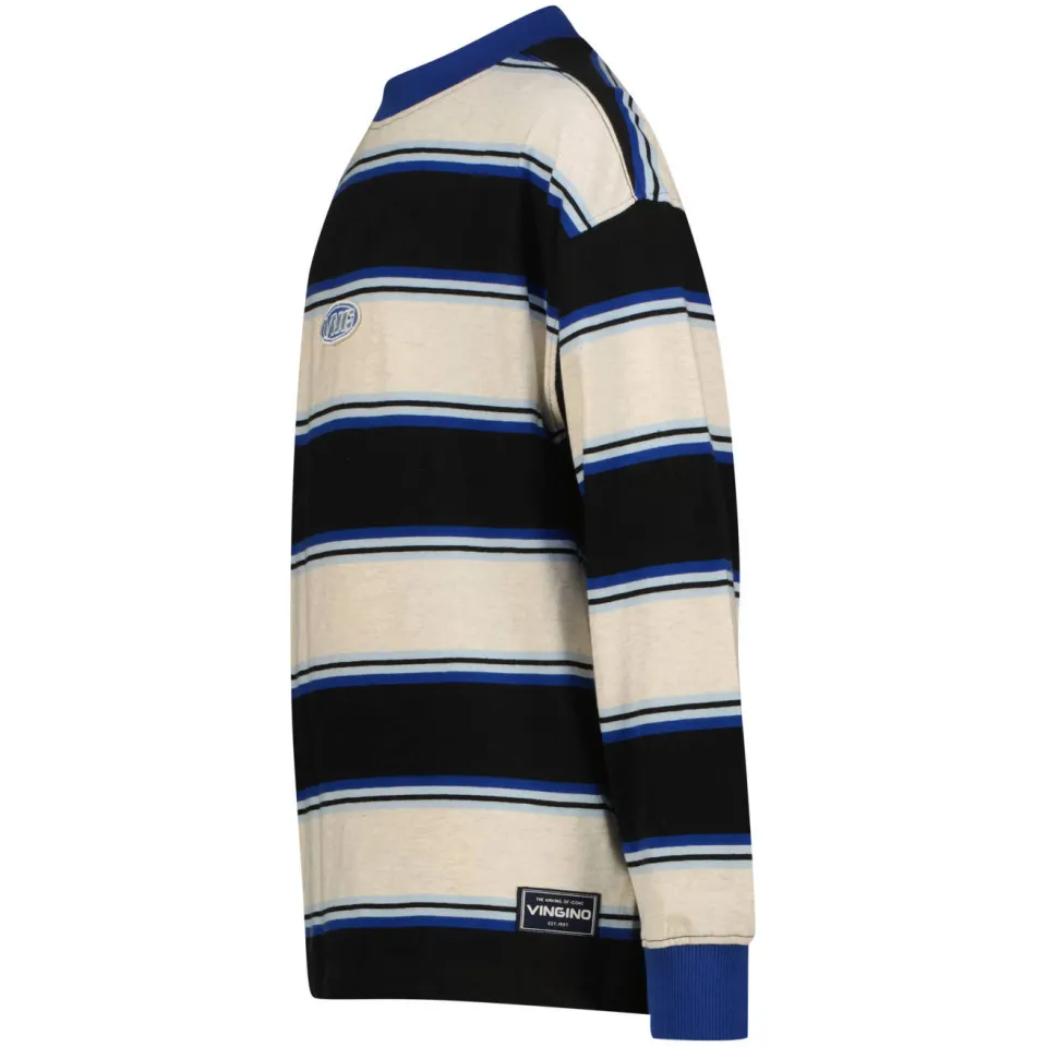 Vingino gestreepte longsleeve zwart, foto 4