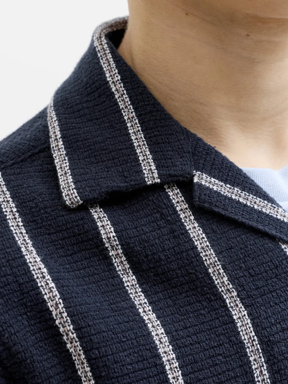 Jack & Jones JUNIOR relaxed casual overhemd donkerblauw donkerblauw/wit, foto 6