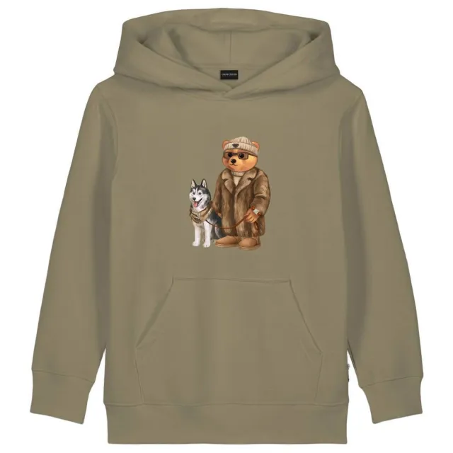 Baron Filou Honeygang hoodie met print - kaki