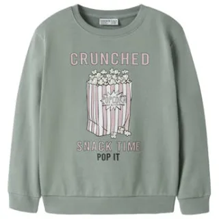 NAME IT KIDS sweater met print - groen Printopdruk