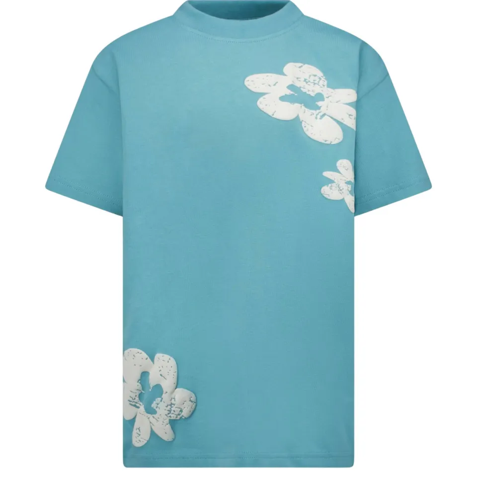 Cars gebloemd t-shirt lichtblauw, foto 3
