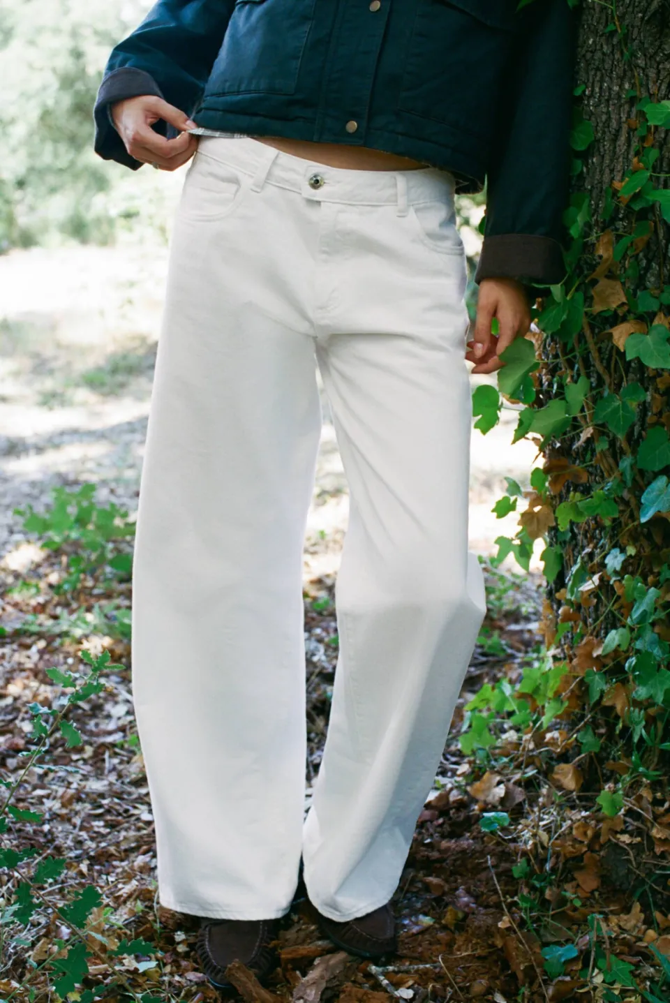Mango TEEN low waist wide leg jeans - wit, foto 5