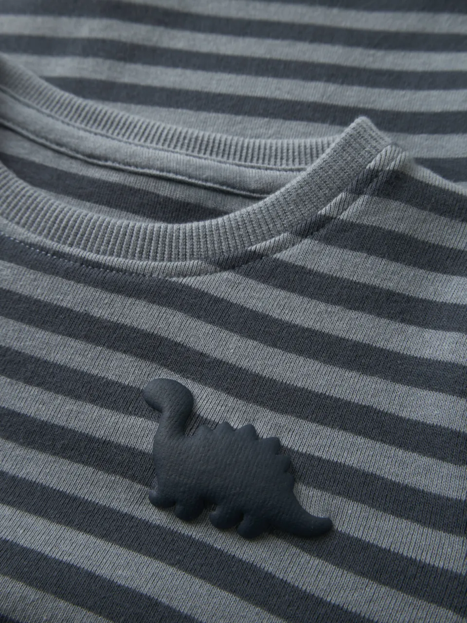 NAME IT MINI aansluitende gestreepte longsleeve grijsblauw, foto 3