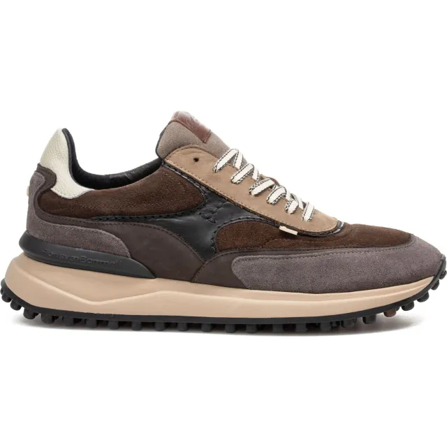 Floris Van Bommel Heren Sneakers Sfm-10207 Noppi - Multi Donkerbruin