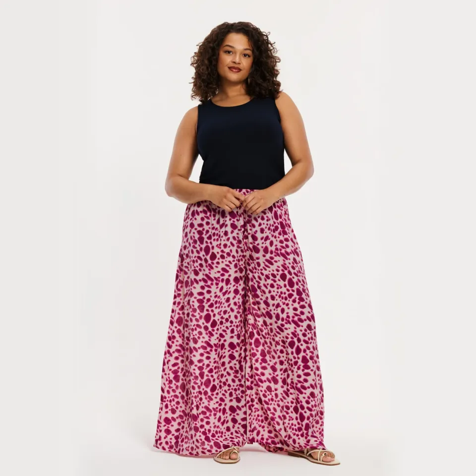 Yoek Pebbles wide leg broek roze, foto 2