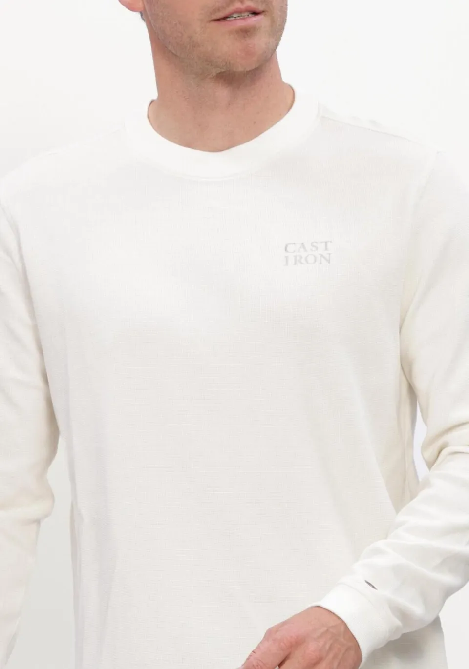 Cast Iron regular fit longsleeve - ecru, foto 8