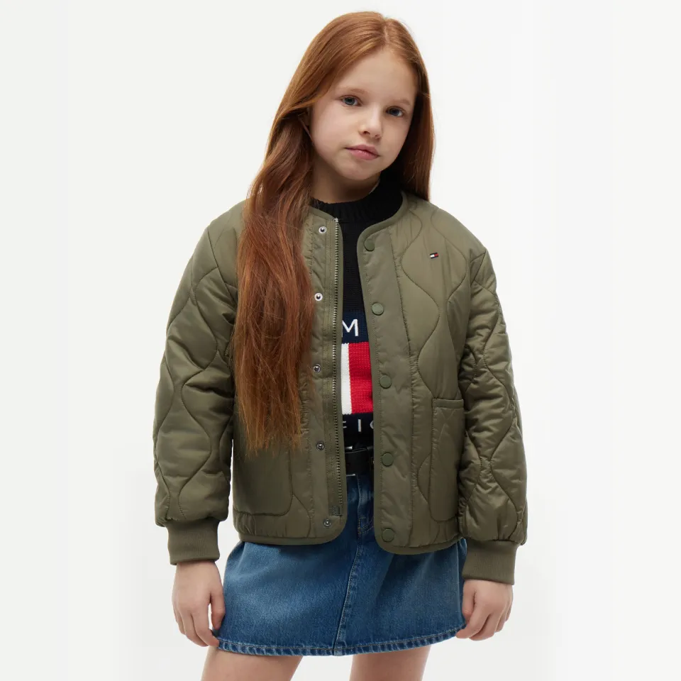 Tommy Hilfiger quilted tussenjas groen, foto 4