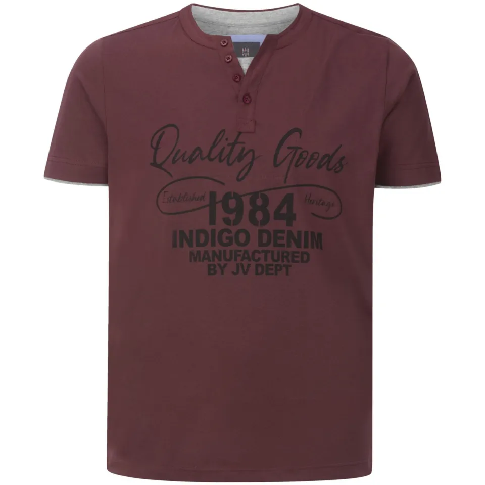 Jan Vanderstorm T-shirt NANTE donkerrood, foto 2