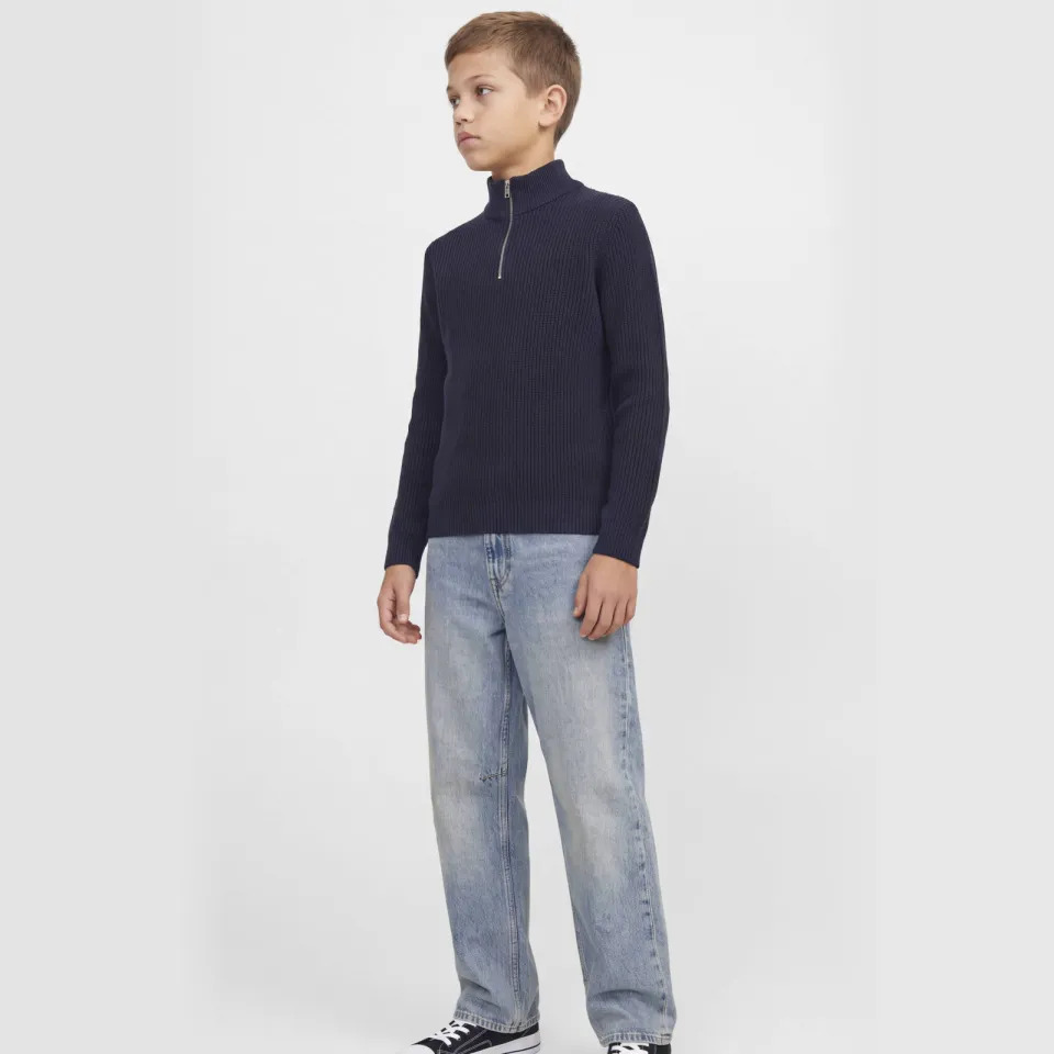Jack & Jones JUNIOR JJPANNEL gebreide schipperstrui - donkerblauw, foto 5