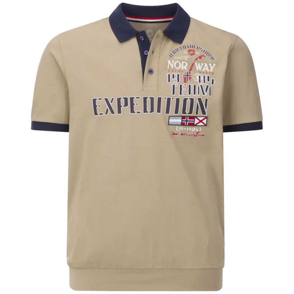 Jan Vanderstorm loose polo ERLING Plus beige, foto 2