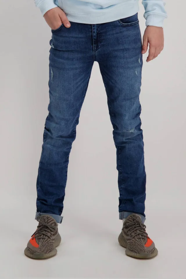 Cars ROCKY regular fit jeans met slijtage - donkerblauw, foto 5