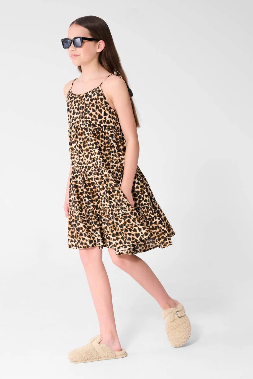 Shoeby maxijurk panterprint bruin, foto 3