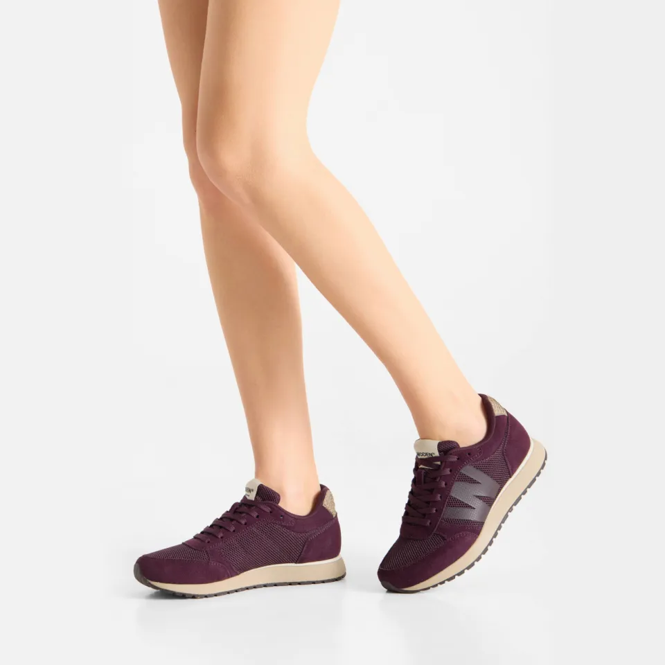 Woden Ydun Icon II leren sneakers - aubergine, foto 6