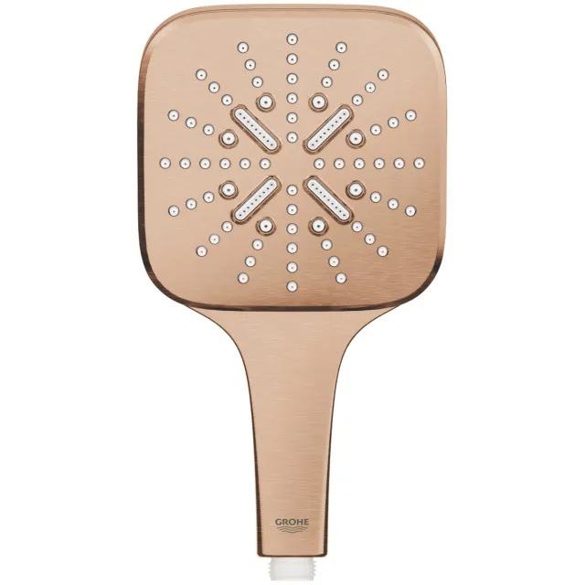 Handdouche GROHE Rainshower SmartActive 130 Cube 13cm Warm Sunset Geborsteld