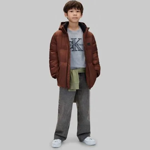Calvin Klein pufferjas bruin, foto 3