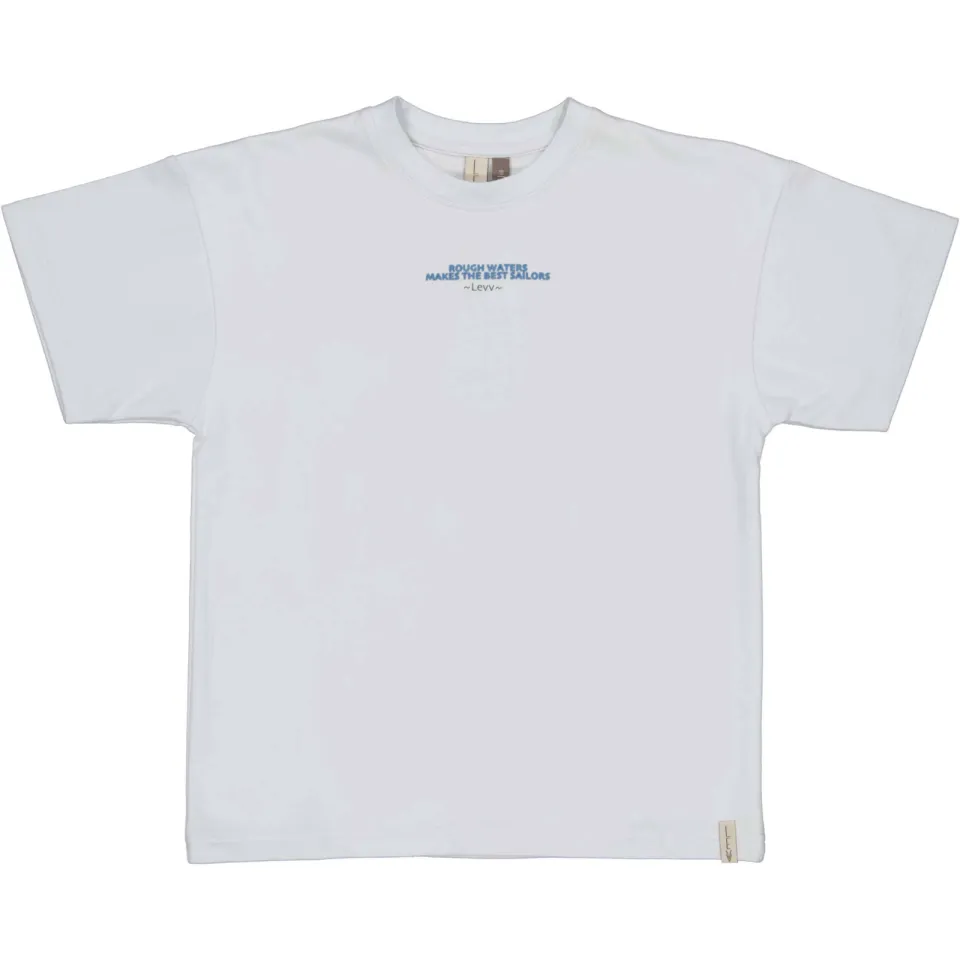 LEVV T-shirt met backprint lichtblauw, foto 3