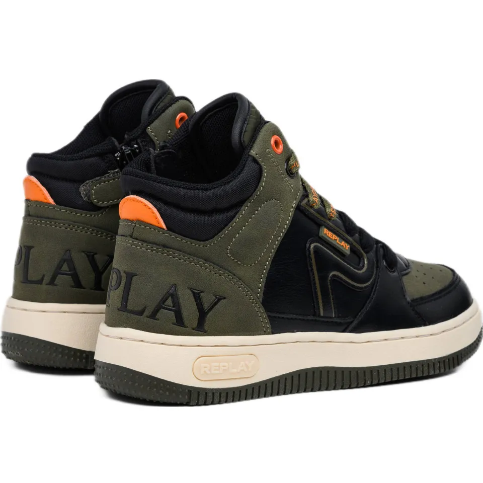 Replay Epic JR 8 sneakers zwart/groen, foto 3