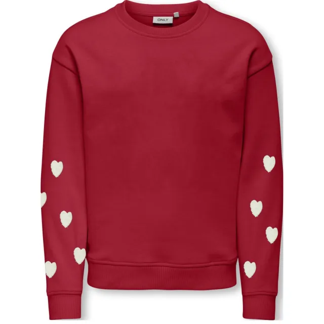 Only KIDS ONLY GIRL sweater met hartjes rood