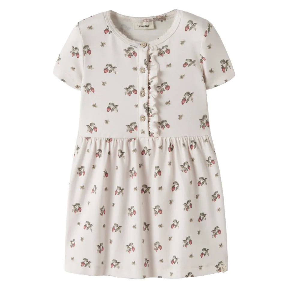 Lil' Atelier MINI korte jurk ecru roze, foto 2