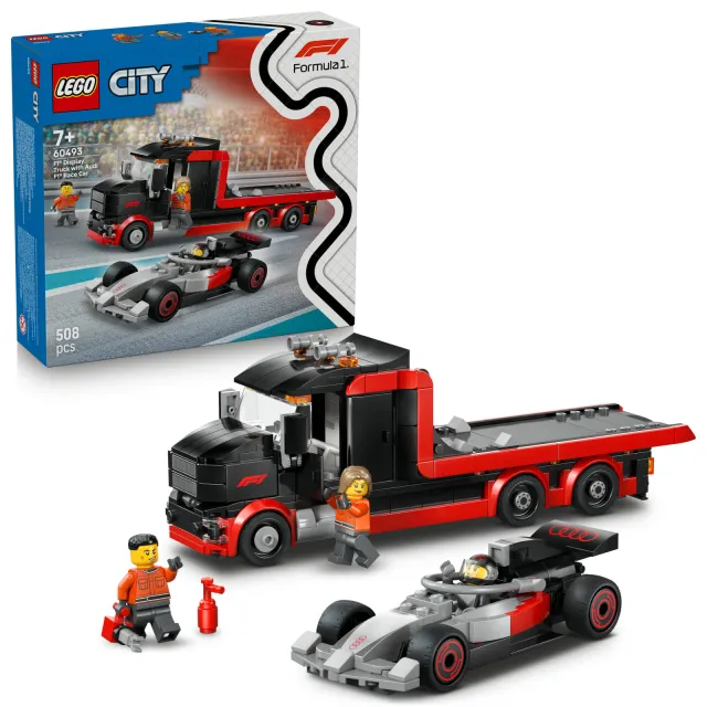 Lego City F1 Displaytruck met Audi F1 Racewagen Speelgoed 60493