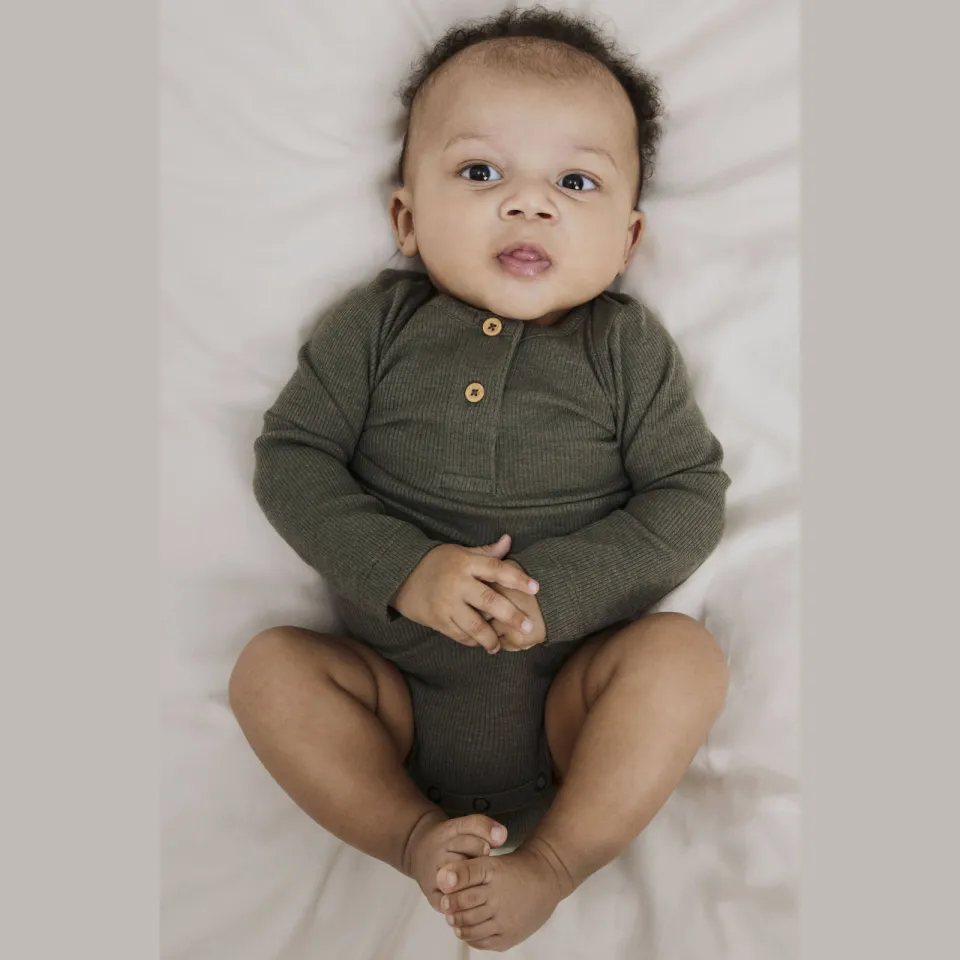 NAME IT BABY romper NBMKAB mosgroen donkergroen, foto 3